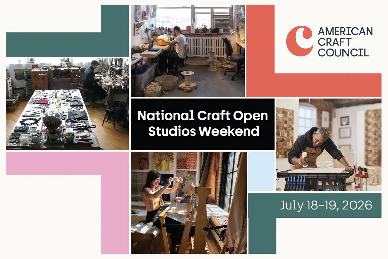 National Craft Open Studios Weekend July 18-19, 2026